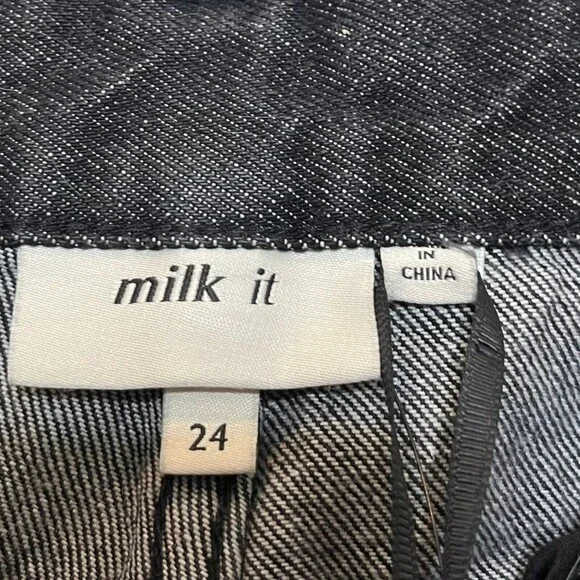 Urban Outfitters NWT Milk It Flare Jeans Women’s 24 Black Belted Vintage - Picture 13 of 14